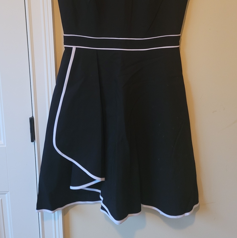 NWT Calvin Klein Black White Gold Sleeveless Tank Dress Size 10 - Picture 8 of 8